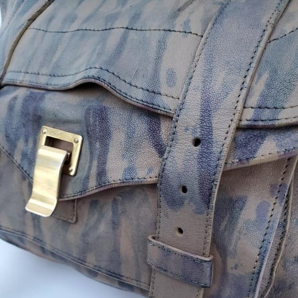 Proenza Schouler PS1 bag painted stripes gray blue purple beige black tan purple - Picture 2 of 12